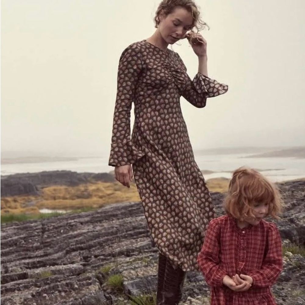 Like-new DÔEN Bedford Floral Silk Dress